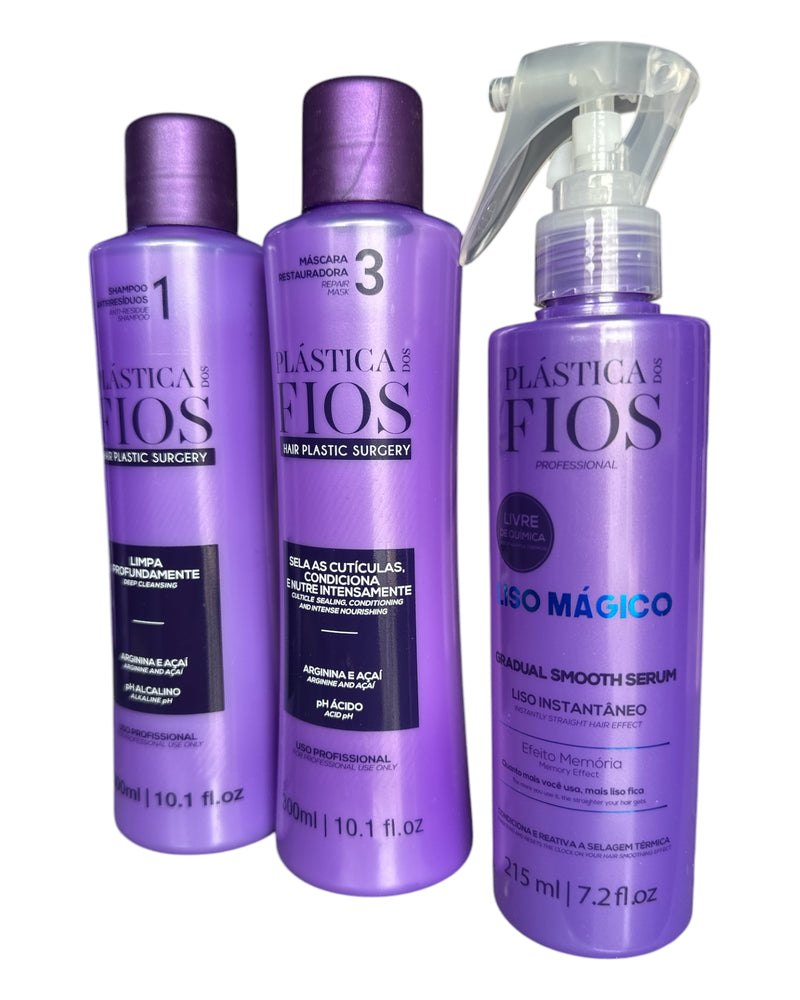 Cadiveu Plastica Dos Fios Sexy Hair Set. Shampooing, après-shampooing et fluide magique